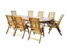 HECHT ROYAL SET MEBLE OGRODOWE ZESTAW MEBLI OGRODOWYCH STÓŁ + 8 KRZESEŁ DRZEWO AKACJA - EWIMAX OFICJALNY DYSTRYBUTOR - AUTORYZOWANY DEALER HECHT