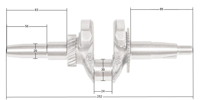 Wał korbowy Loncin LC2500-AS 2500(D)-AS LC168F-2 CZĘŚĆ ORYGINALNA 130290005-0001