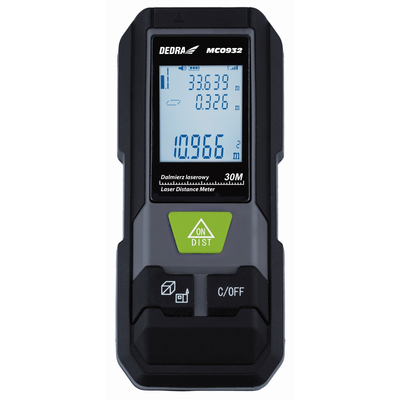 Laser rangefinder 30m, DEDRA MC0932, mini rangefinder LASER DIMENSION DEVICE LASER MEASURING DEVICE