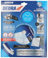 DEDRA H1036 Tarcza diamentowa 230mm Łuska/Rybia Łuska do betonu gresu ceramiki 22,2mm