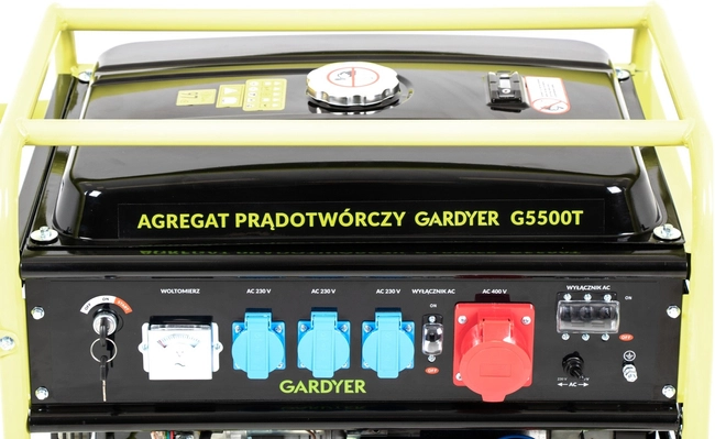 AGREGAT PRĄDOTWÓRCZY GENERATOR PRĄDU TRÓJFAZOWY GARDYER G5500T 5.5 KW ESTART - OFICJALNY DYSTRYBUTOR - AUTORYZOWANY DEALER GARDYER