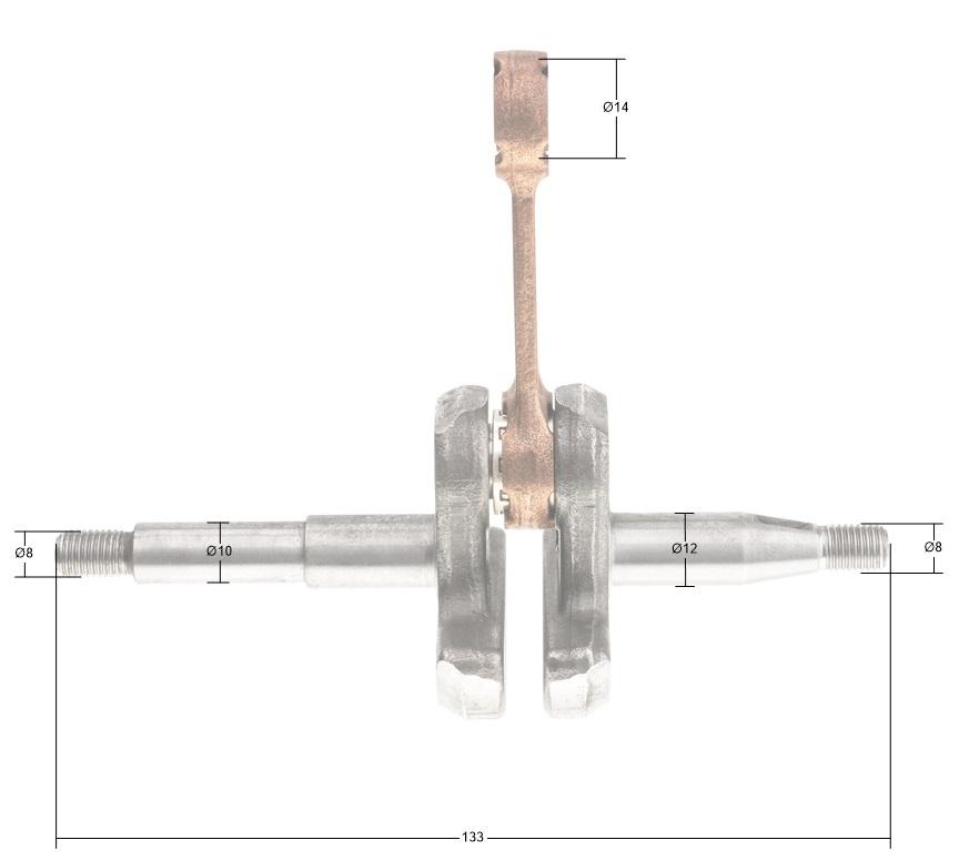 Wał korbowy TOPSUN T4116 06.05.010 - zdjęcie 2