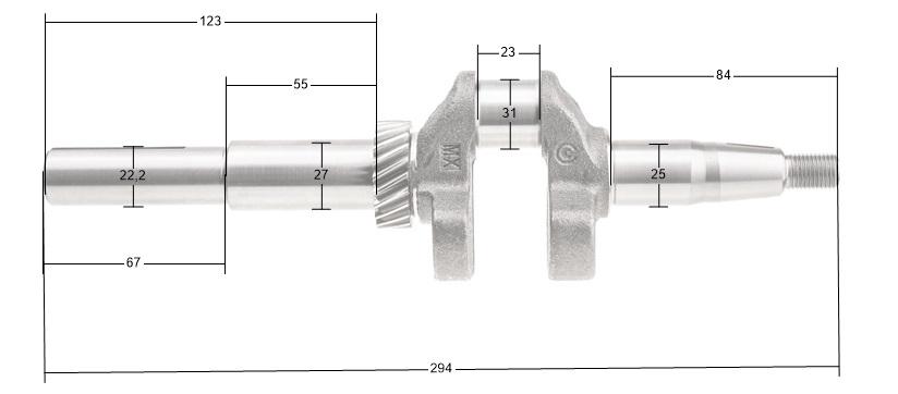 Wał korbowy Kohler XT675 14014139-S