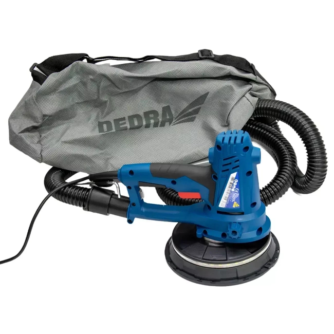 RUČNÍ BRUSKA NA SÁDRU DEDRA DED7764 750W, KOTOUČ 180MM, NA SÁDRU, S ODSÁVÁNÍM PRACHU