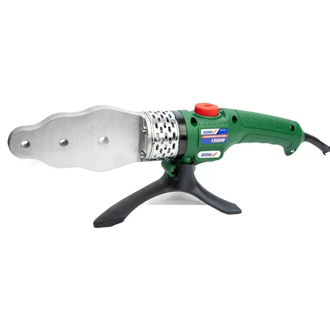 ZGRZEWARKA DO RUR I ZŁĄCZEK Z TWORZYW SZTUCZNYCH DEDRA DED7514 1500W, WALIZKA METALOWA, ZAKRES 16-63MM, PE, PP, PB