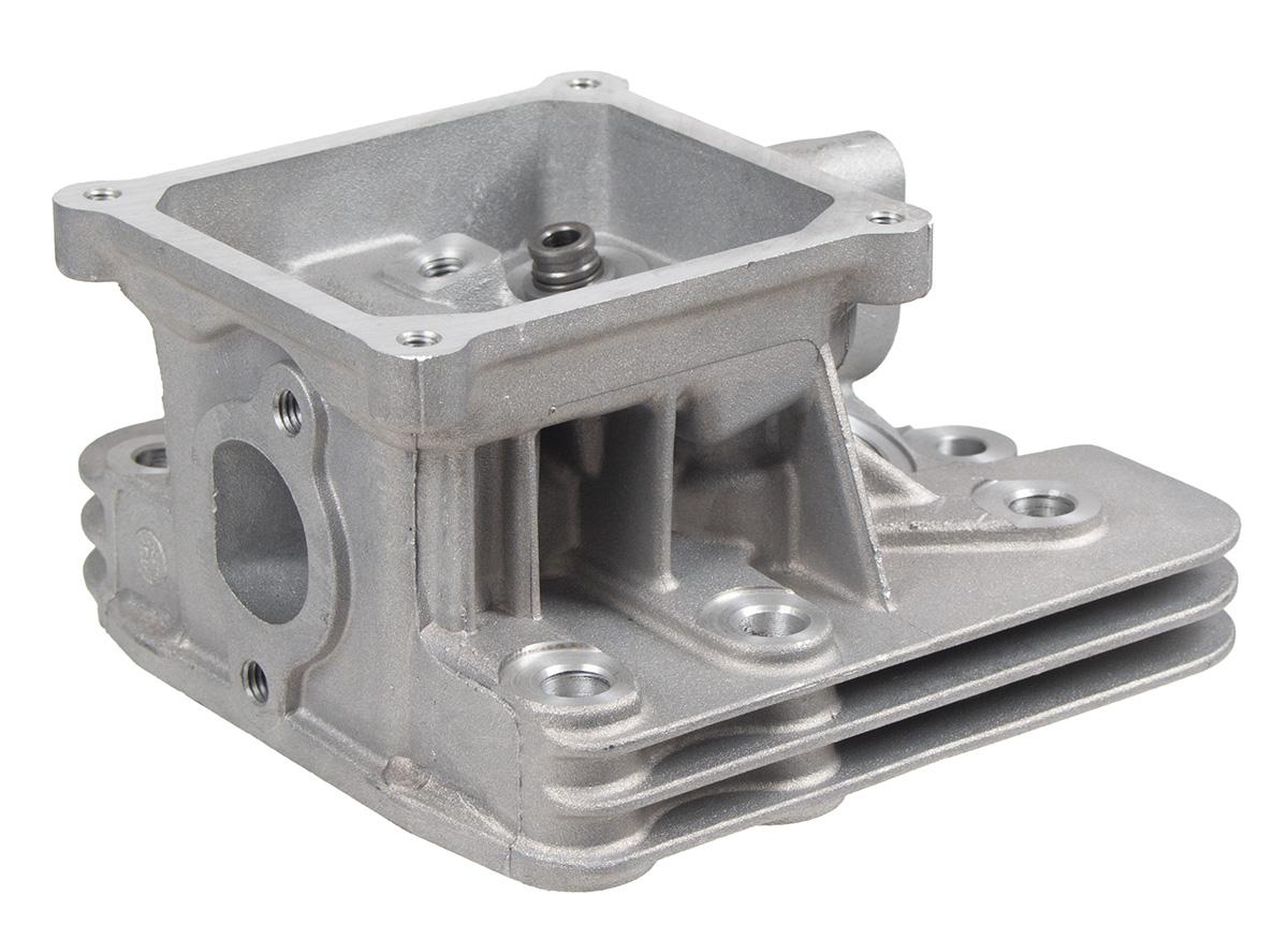 Genuine Loncin LC1P85FA cylinder head 120080566-0001, view from the combustion chamber side