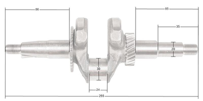 Klikový hřídel Loncin LC80WB30-4.5Q LC168F-2 ORIGINÁLNÍ DÍL 130290053-0001