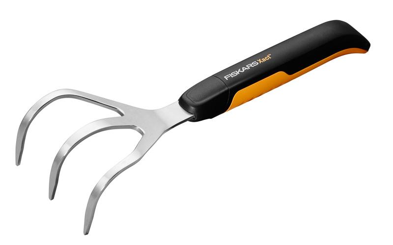 Fiskars Kultywator ręczny Xact 1027047 3‐zębowy do spulchniania gleby
