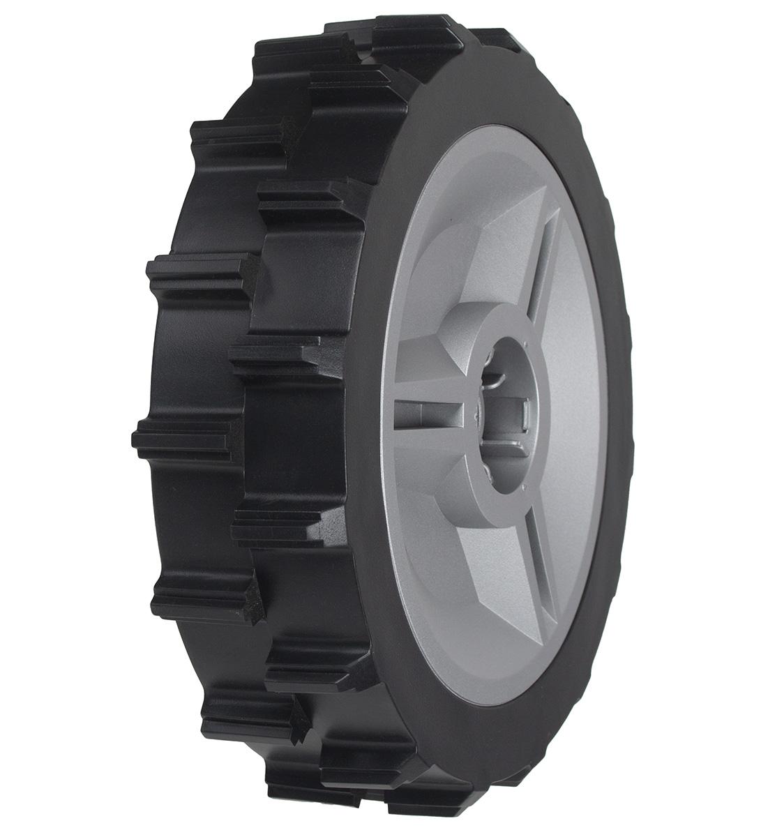 Koło kosiarki Worx tył WG793E.1 WG797E.1 50022543 widok z boku