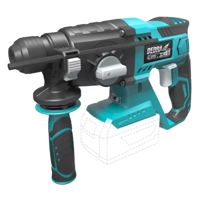 18V CORDLESS TOOL SET, DEDRA SAS+ALL DED7017 HAMMER DRILL, 4.0AH BATTERY, CHARGER, 16" BAG