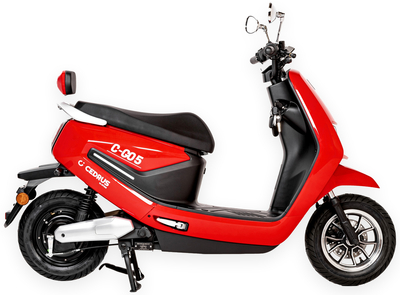 Cedrus Luyuan C-GO-5R-MB5 skuter elektryczny akumulatorowy motorower czerwony