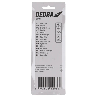 DEDRA 12P021 Nůžky na kabely 160 mm CrV, vodiče Cu, Al, řez 16 mm