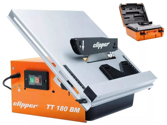 NORTON CLIPPER TT180 BM STONEWARE CERAMIC TILE CUTTING SAW CONSTRUCTION TILE SAW + CARRYING CASE OFFICIAL DISTRIBUTOR - AUTHORIZED NORTON CLIPPER DEALER