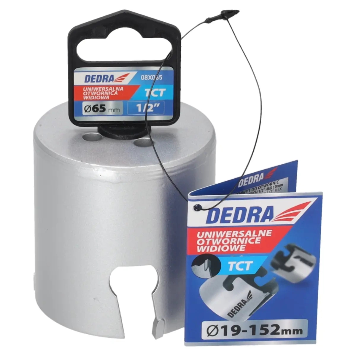 DEDRA 08X065 univerzální vrták s karbidovým ostřím TCT 65 mm v balení