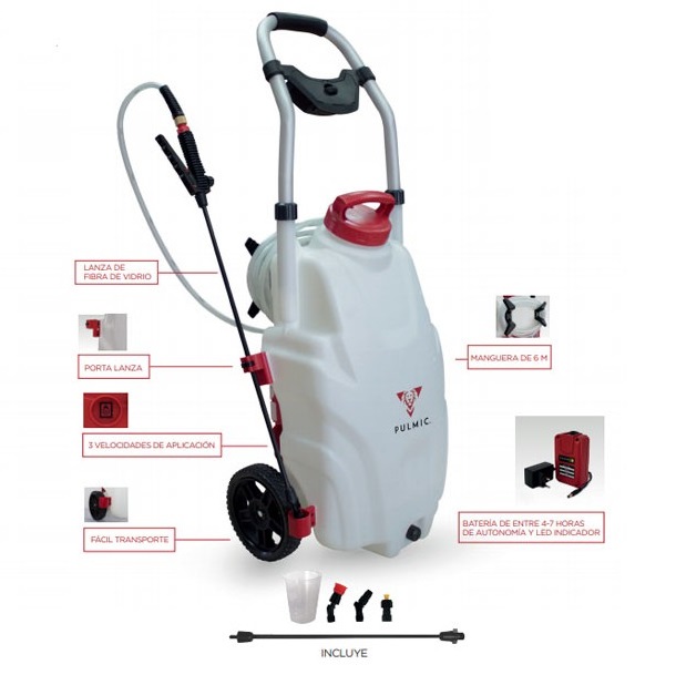 PULMIC PEGASUS 35 AGRO BATERIOVÝ KOLOVÝ POSTŘIKOVAČ - EWIMAX - OFICIÁLNÍ DISTRIBUTOR - AUTORIZOVANÝ PRODEJCE PULMIC