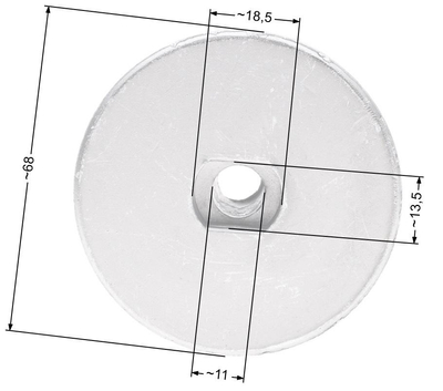 Castel Garden mower adapter PAN504 22.2mm RO50422