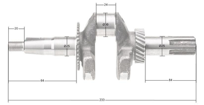 Crankshaft Rato engine R210 soil planter GL04 13300-Z532810-0000