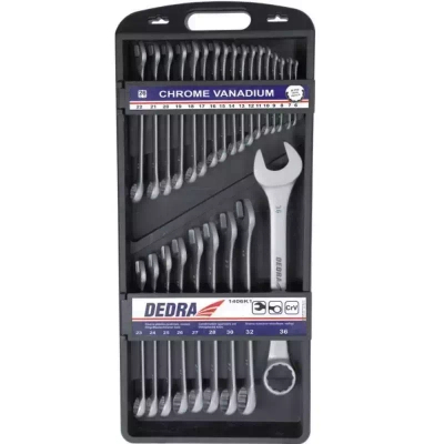 DEDRA 1406K1 26 PC WRENCH SET.CRVPŁAS-OCZK.6-28,30,32,36MM CARTRIDGE