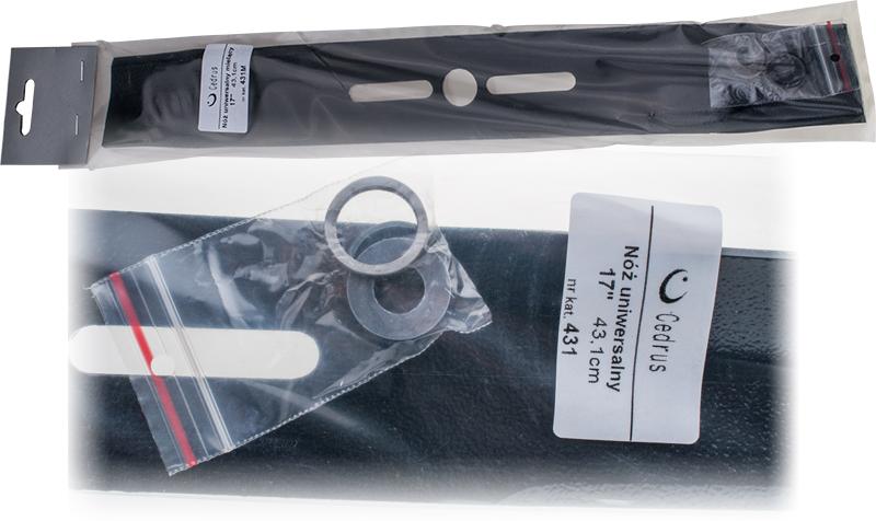 Nóż kosiarki uniwersalny 43.1cm 17cali L-431 - widok z boku