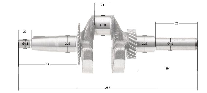 Wał korbowy Rato silnik R180 13300-Z440220-0000 - zdjęcie 2