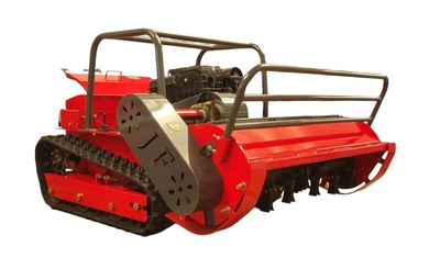 MASTERCUT JFRC100S BIJAK MOWING ROBOT REMOTE CONTROLLED HYBRYDIC MOWER SPRINKLING TREATMENT PLATFORM WITH PILOT DRIVE PHOTOVOLTAIKA 100cm