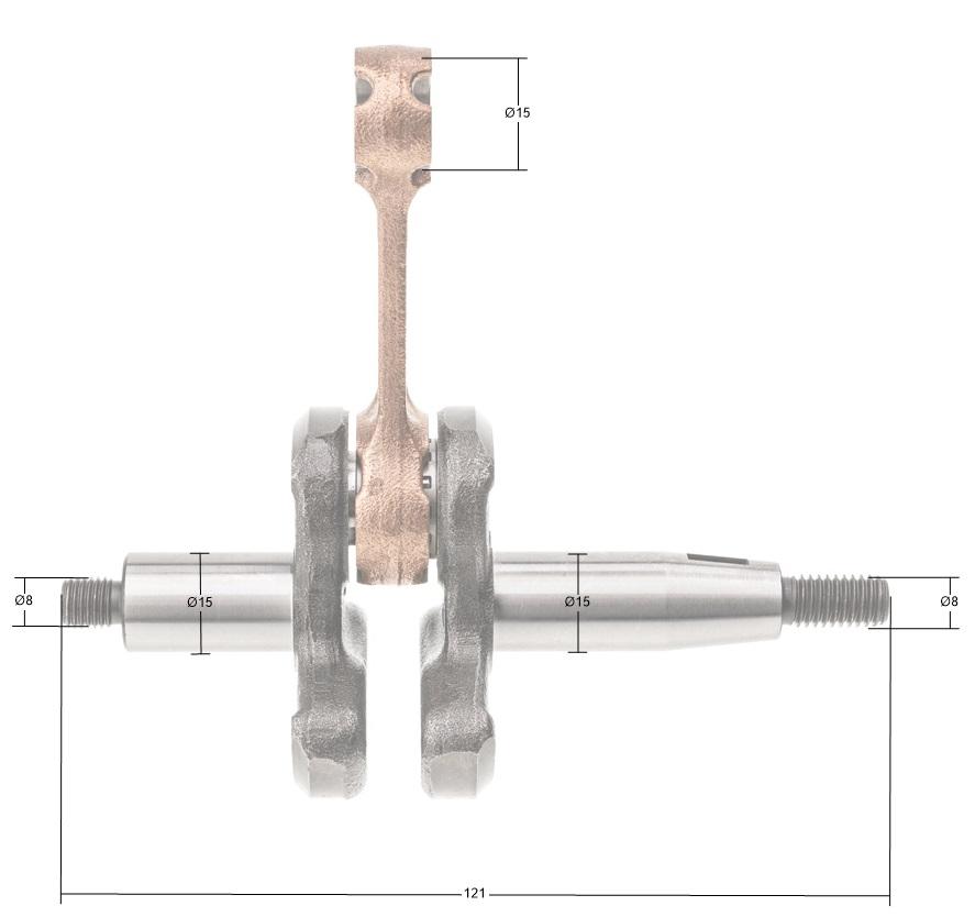 Wał korbowy Kawasaki TJ45E 49119-2231 zdjęcie 2