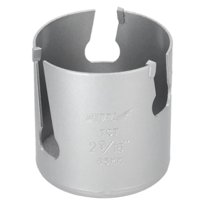DEDRA 08X065 Vrták TCT s karbidovým ostřím, korunový vrták 65 mm, 5/8'' do dřeva, kovu a PVC