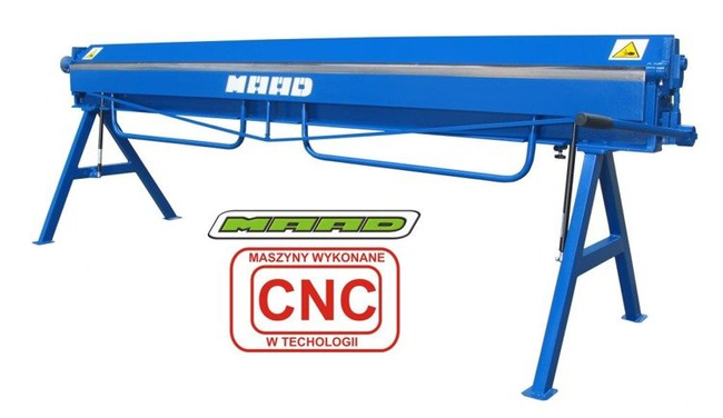 ZAGINARKA GIĘTARKA KRAWĘDZIARKA DEKARSKA DO BLACHY Z CIĘCIEM MAAD ZG-2500 /1mm