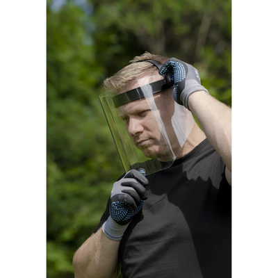DEDRA BHST01 Face Shield, Protective Visor, 1 mm Polycarbonate, Optical Class 1