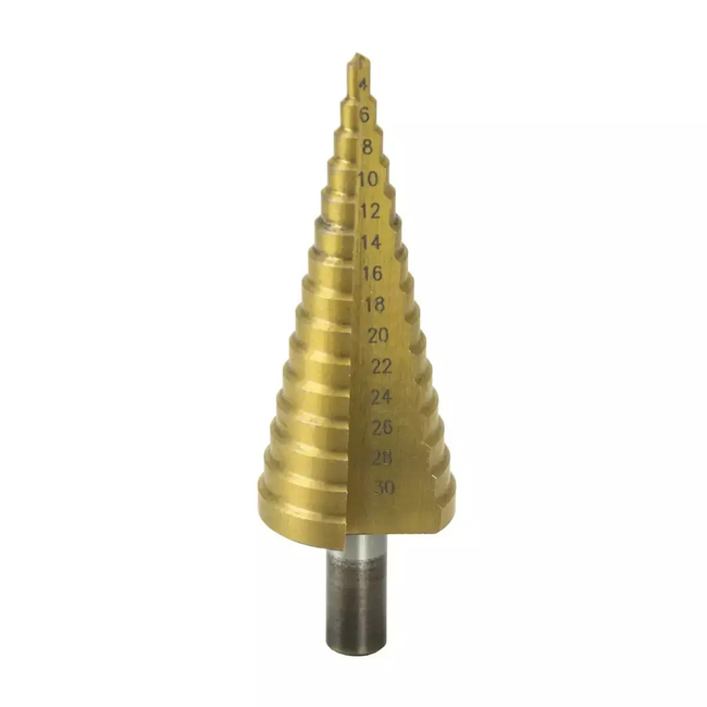 Step drill bit 4-30mm, HSS,TiN