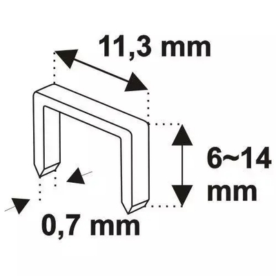 Upholstery stapler 4-14mm,regul.forces