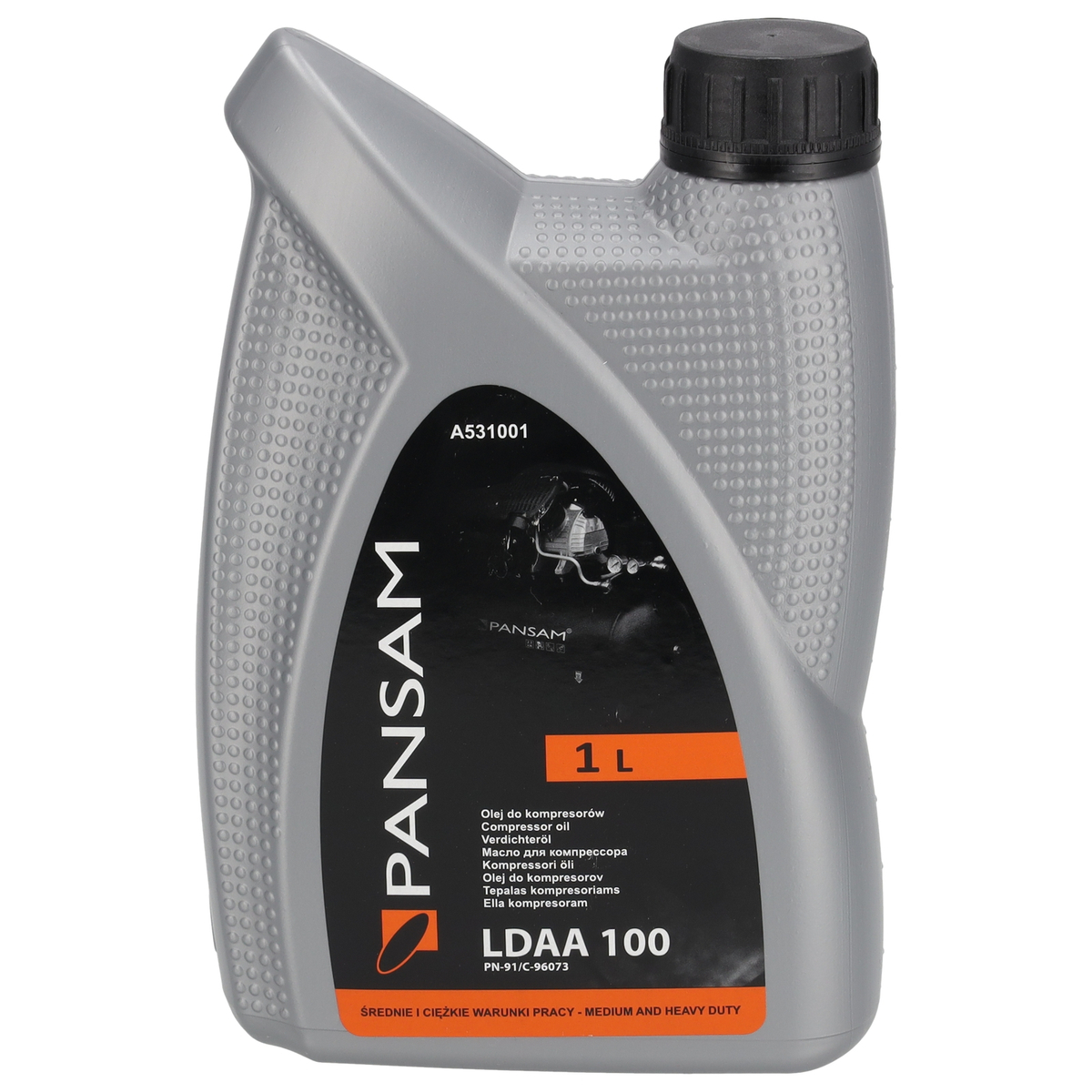 PANSAM HD 100 L-DAC minerální olej do kompresoru, 1 l, A531001 – pohled zepředu