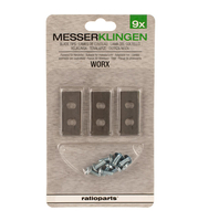 Zestaw noży Worx z śrubami /9 setów/