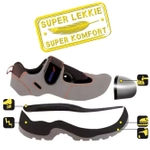 BEZPEČNOSTNÍ SANDÁLY, BHP SHOES DEDRA BH9D2-47 NUBUCK PU, VELIKOST: 47, KAT.S1 SRC