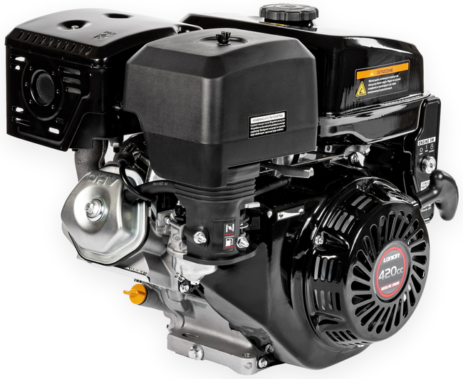 SILNIK LONCIN G420FD-A Z ROZRUSZNIKIEM SPALINOWY BENZYNOWY 15 KM WAŁ 25 mm MOTOR HONDA GX420 - EWIMAX - OFICJALNY DYSTRYBUTOR - AUTORYZOWANY DEALER LONCIN