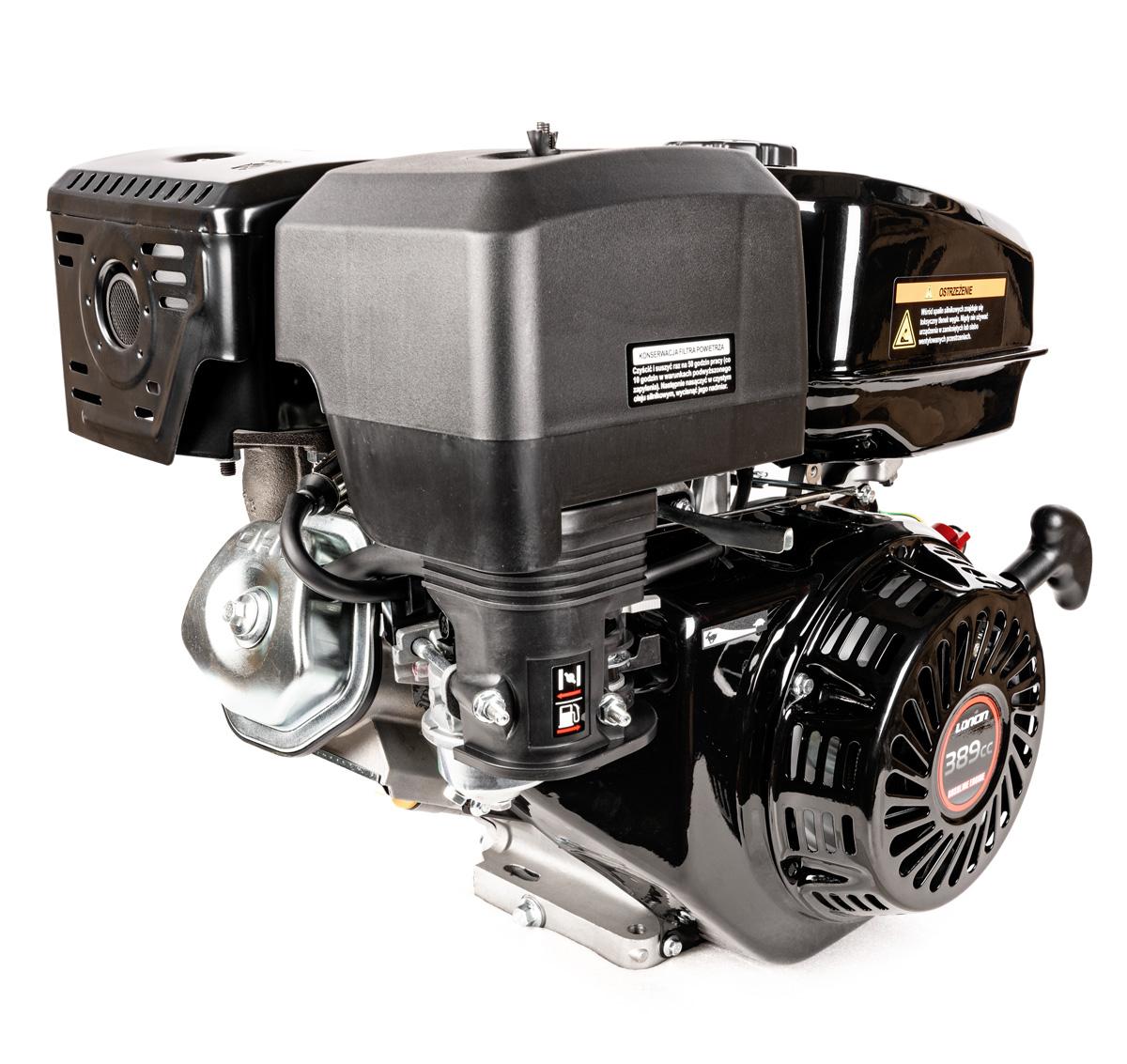 Silnik Loncin G390F-L widok z boku z filtrem powietrza