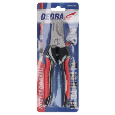 DEDRA 12P020 Nożyce obcinak do kabli miedzianych aluminiowych 10,5 mm 180 mm
