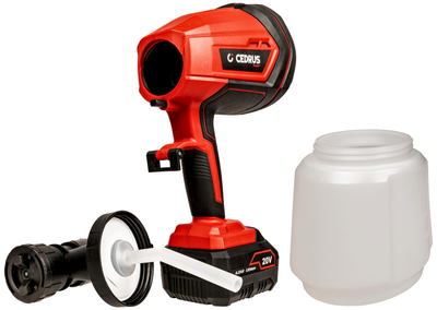 CEDRUS SP1000Li AGREGAT PISTOLET MALARSKI AKUMULATOROWY KOMPRESOR DO MALOWANIA NATRYSKOWEGO CEDSP1000LI 20V POWER+ OFICJALNY DYSTRYBUTOR - AUTORYZOWANY DEALER CEDRUS
