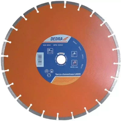 DEDRA H1173 Tarcza diamentowa laserowa 350x25,4 mm do betonu zbrojonego, przecinarek segmentowa