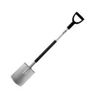 Dedra Garden 80B006 Łopata Szpadel Prosty Zaokrąglony Metalowy Trzonek Uchwyt D 122 cm
