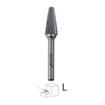 DEDRA 07F682 Frez trzpieniowy stożkowy L 12x28 mm, węglik, pilnik obrotowy, gratownik