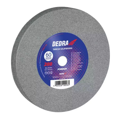DEDRA F10041 Brusný kotouč 200 × 40 × 20 mm, zrnitost P60, brusný kámen na kov a ostření