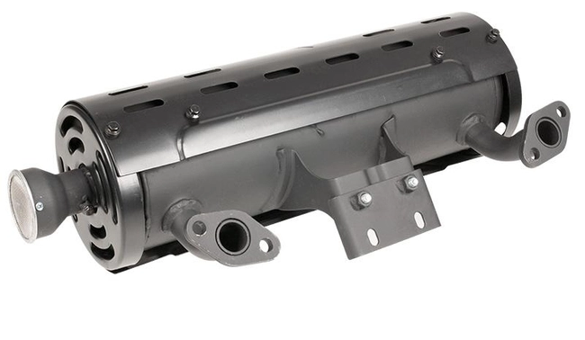 Loncin LC2V80(T231) tlumič výfuku levý výstup ORIGINÁLNÍ DÍL 180572402-0001