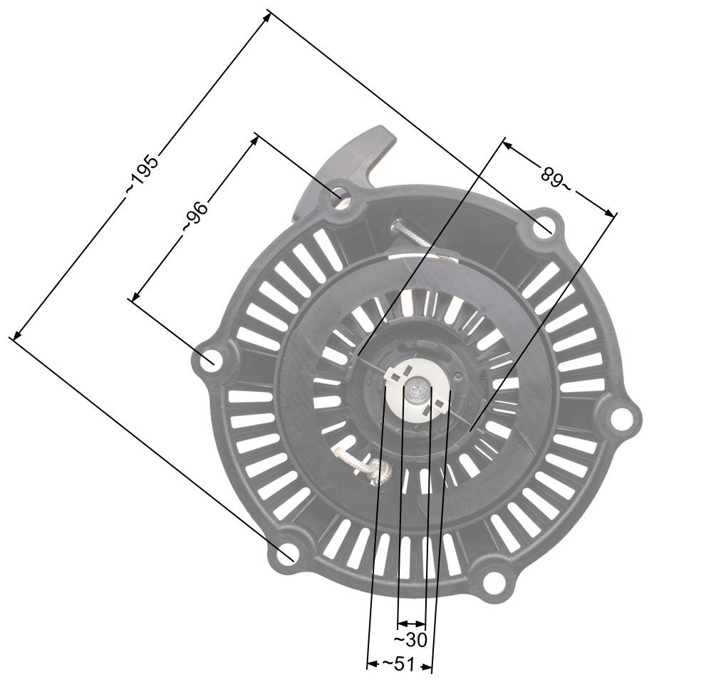 Rozrusznik Stiga GGP SV200 Mountfield SP554 NZ566 – wymiary i rozstaw otworów