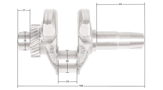 Wał korbowy Loncin LC3500i LC170F-3 CZĘŚĆ ORYGINALNA 130290447-0001