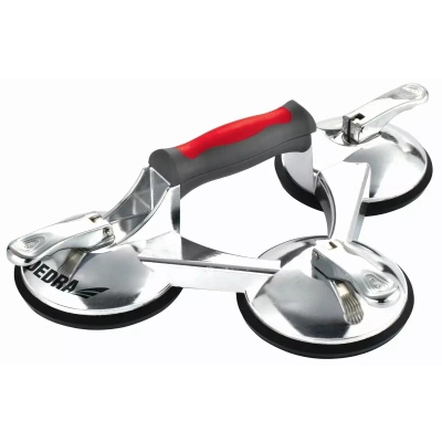 DEDRA DED06P13 TRIPLE GLASS SUCKER 3X123MM, MAX 180KG, ALUMINUM