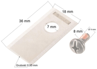 Knife + screw Cedrus C-MOW M/ L series 80201457-01/KPL