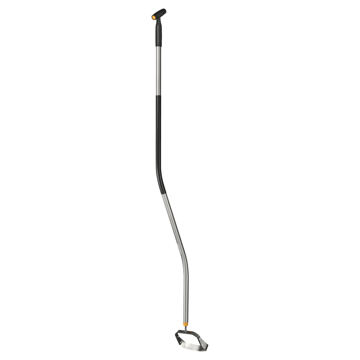 Fiskars Ergonomic 1077111 odchwaszczacz prosty z wygiętym trzonkiem push-pull