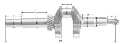 Loncin LC1P61F klikový hřídel ORIGINÁLNÍ DÍL 130290191-0001