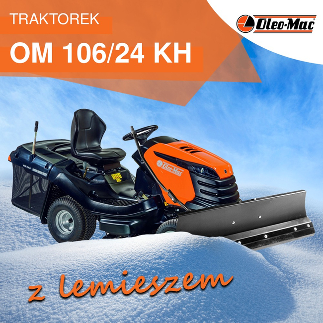 TRAKTOREK OLEO MAC OM 106/24 KH 4x4 PRO TRAKTOREK OGRODOWY KOSIARKA SAMOJEZDNA SPALINOWA DO TRAWY HYDROSTATIC OM106 102cm 2-cylindrowy seria PRO PREMIUM 68129099 - OFICJALNY DYSTRYBUTOR - AUTORYZOWANY DEALER OLEO-MAC